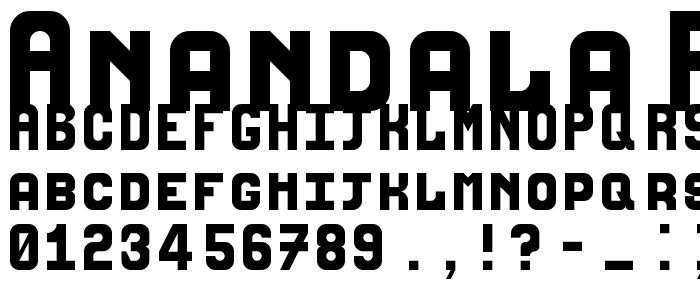 anandala Regular font
